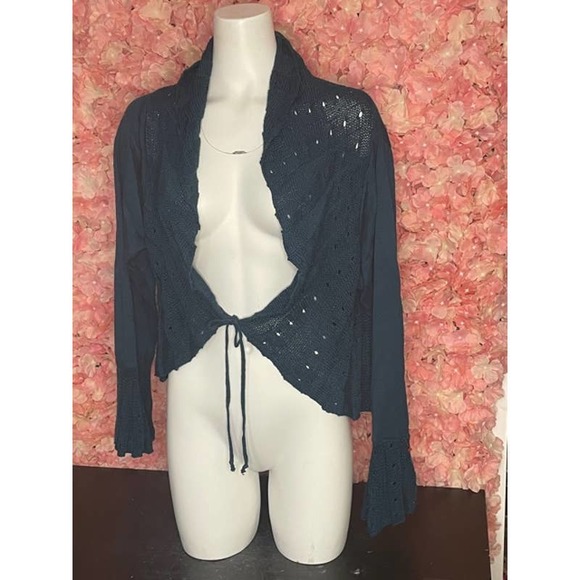 Lane Bryant 18/20 Teal Boho Light Weight Sweater - Picture 1 of 4